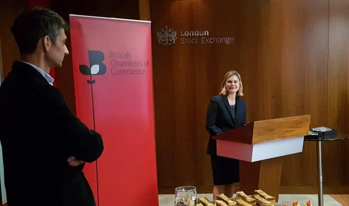 justine greening with jason mohr anyjunk london stock exchange
