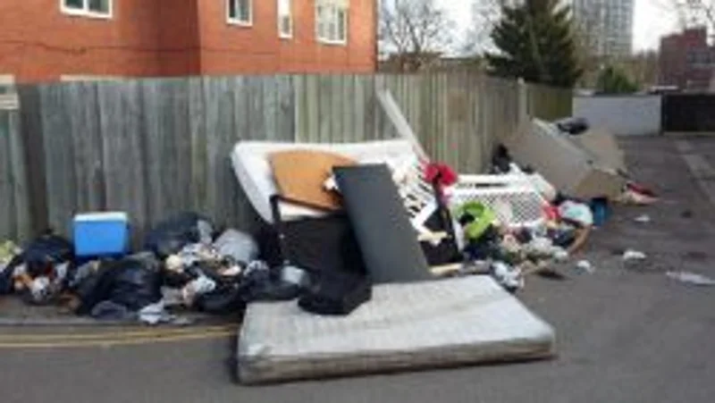 mattress household items flytipping on road increase in flytippers because of the coronavirus covid-19